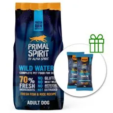 Primal Spirit Dog 70% Wild Waters morsk&eacute; ryby 12 kg + 2 x pamlsky ZADARMO