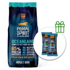 Primal Spirit Dog 65% Oceanland Dog oce&aacute;nske ryby 12 kg + 2 x pamlsky ZADARMO