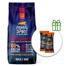 Primal Spirit Dog 60% Wilderness Dog ib&eacute;rske prasa 12 kg + 2 x pamlsky ZADARMO
