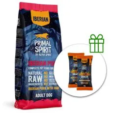 Primal Spirit Dog 70% Iberian Pork with Ham 12 kg + 2 x pamlsky ZADARMO