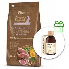 Fitmin Purity Senior & Light Lamb Grain Free 12 kg + Fitmin Purity Lososov&yacute; olej ZADARMO