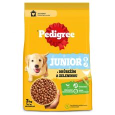 Pedigree Junior s hydinou a zeleninou 3 kg