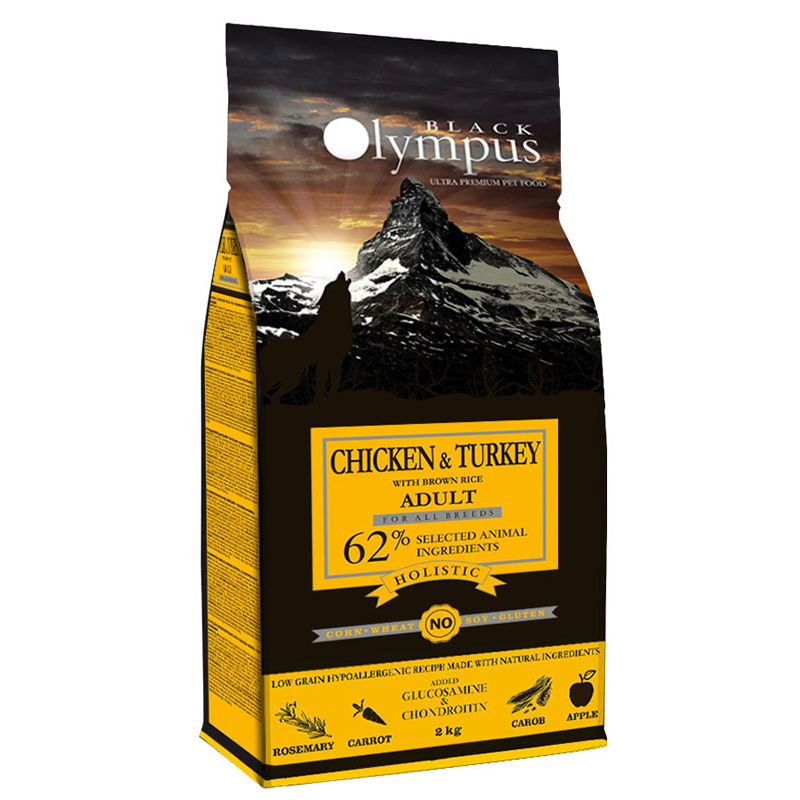 Black Olympus Adult Medium Chicken & Brown Rice 2 kg