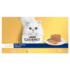 Gourmet GOLD Multipack paštéty kura, morka, králik, tuniak 48 x 85 g