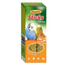 Avicentra Deluxe tyčinky pre andulky - vajce a med, 2 ks