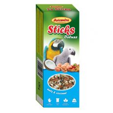 Avicentra Deluxe tyčinky pre veľké papagáje - orechy a kokos, 2 ks