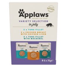 Applaws Variety Selection Kapsička pre mačky, výber v želé 6 x 70 g