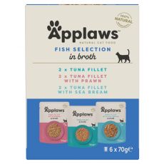 Applaws Fish Selection Kapsička pre mačky, rybí výber vo vývare 6 x 70 g