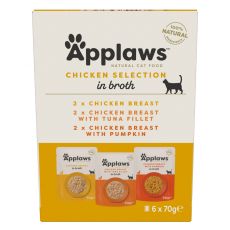 Applaws Chicken Selection Kapsička pre mačky, kurací výber vo vývare 6 x 70 g