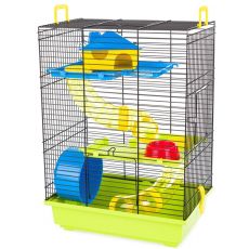 Klietka pre hlodavce TEDDY 2 BLACK s tunelom ZELENÁ