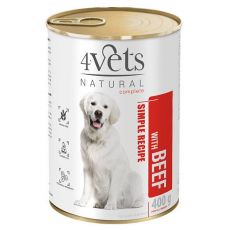 4Vets Natural Simple Recipe with Beef 400 g