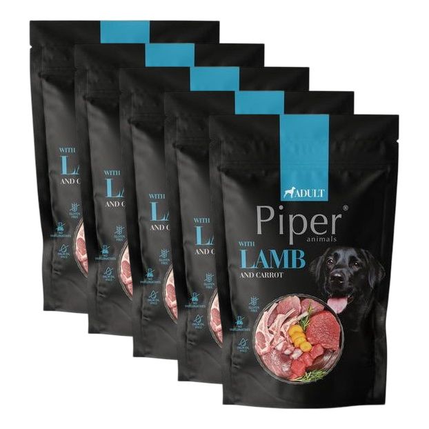 Kapsička Piper Adult s jahňacinou a mrkvou 5 x 500 g