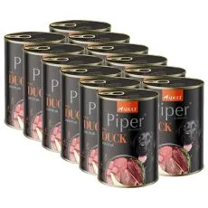 Konzerva Piper Adult kačka a hru&scaron;ka 12 x 400 g