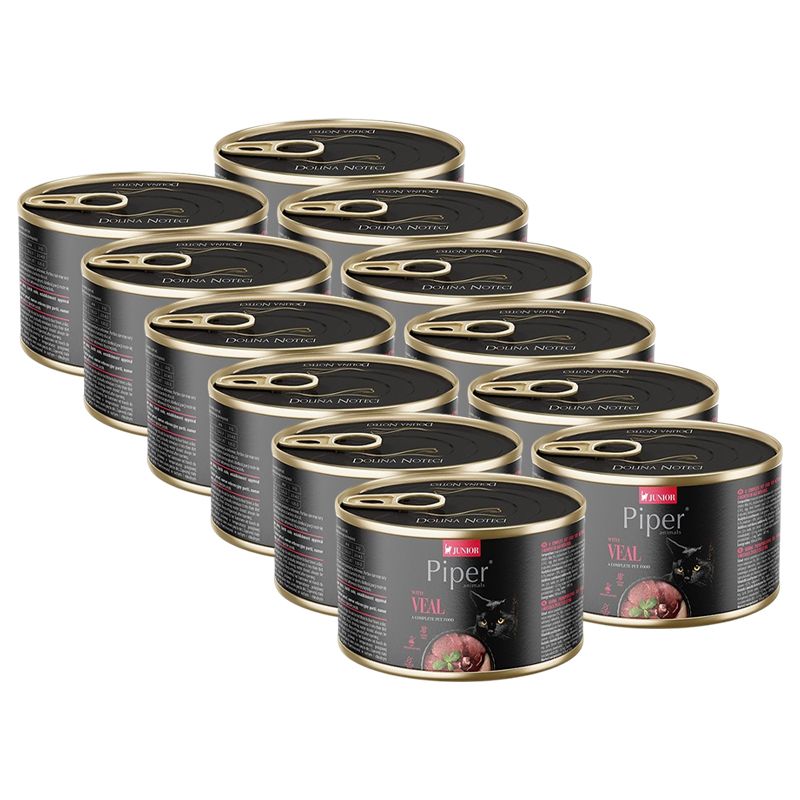Konzerva Piper Cat Junior s teľacím mäsom 12 x 185 g