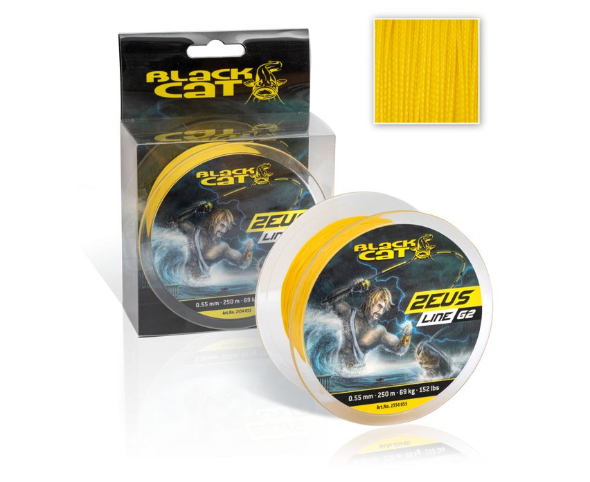 Black Cat ZEUS Line G2 250m 0.38mm/37kg Yellow