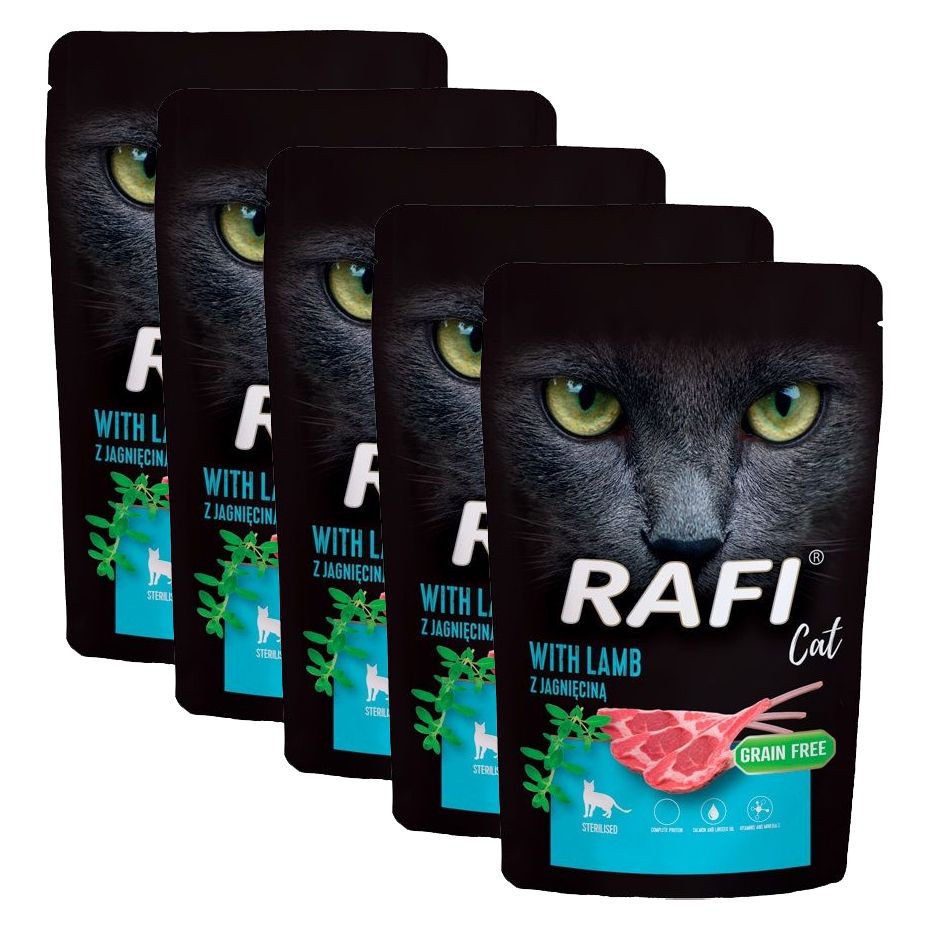 Rafi Cat Sterilised Paté with Lamb 5 x 100 g