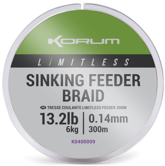 Korum Limitless Sinking Feeder Braid 300m/0.14mm/6kg