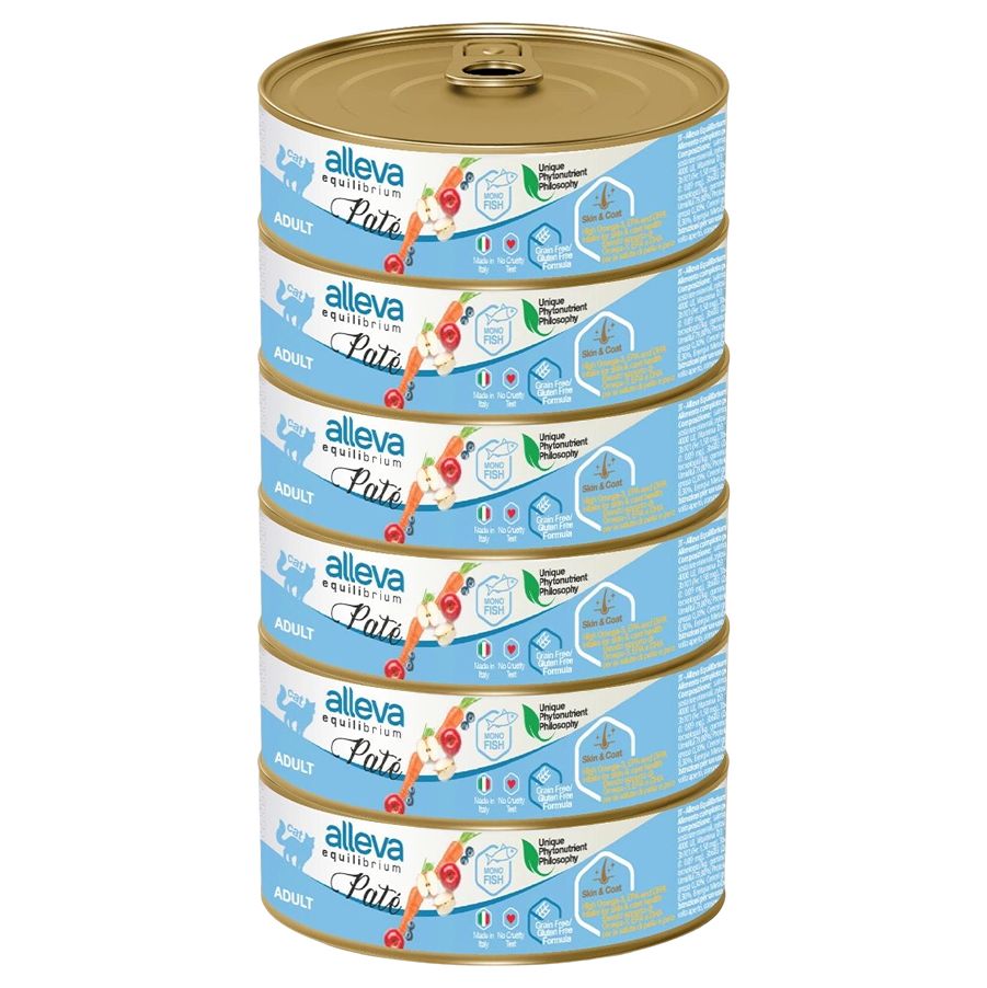 Alleva EQUILIBRIUM Paté Cat Sterilized salmon 6 x 85 g