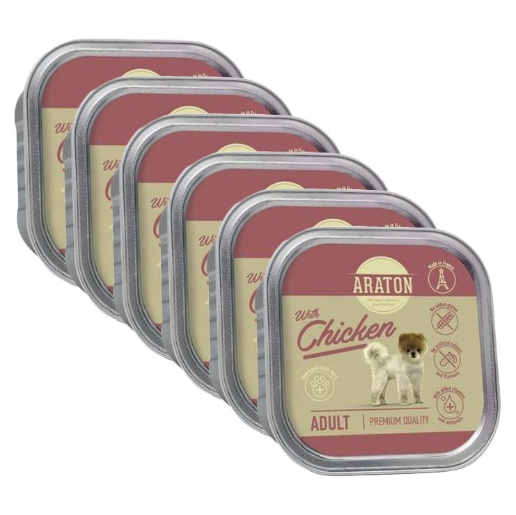ARATON Dog Adult Chicken vanička 6 x 150 g