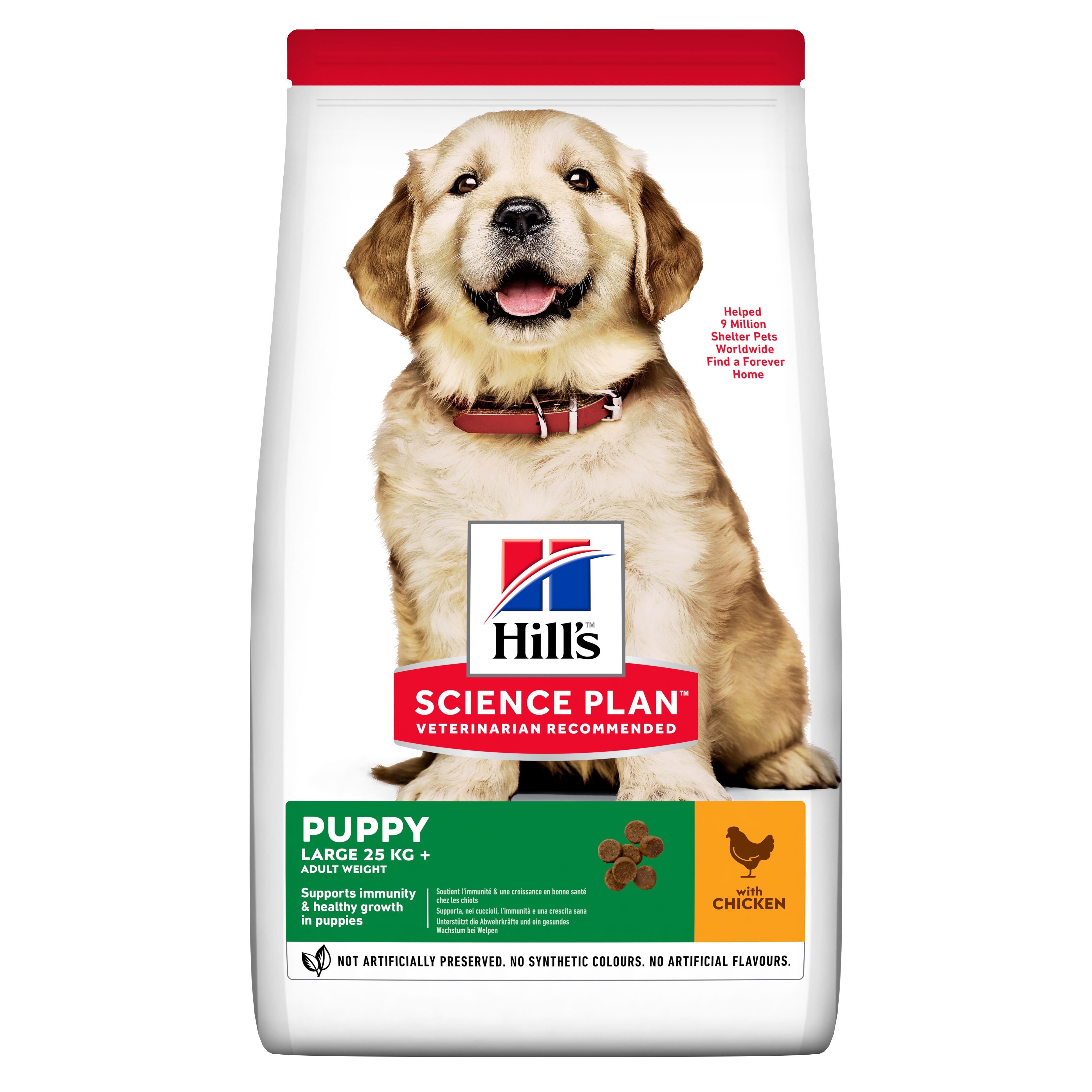 Hill's Science Plan granule pre šteňatá veľkých plemien s kuracím 14,5 kg - POŠKODENÝ OBAL