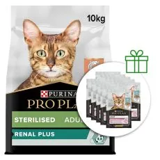 PURINA PRO PLAN CAT STERILISED RENAL PLUS losos 10 kg + 10 kapsičiek ZADARMO
