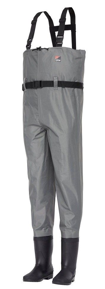 DAM Nylon Chest Waders Light Grey 44/45