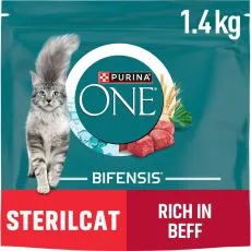 Purina ONE Bifensis Sterilised granule pre mačky hov&auml;dzie 1,4 kg