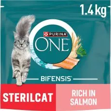 Purina ONE Bifensis Sterilised granule pre mačky losos 1,4 kg