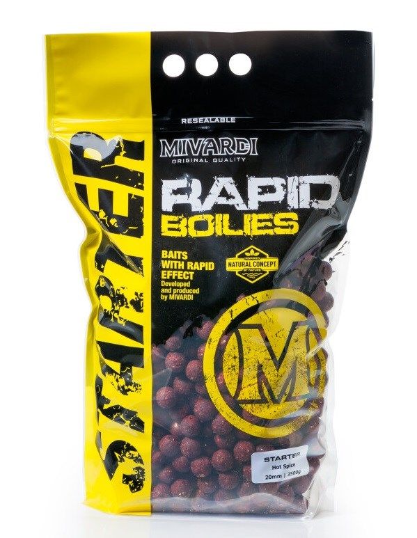 Mivardi Rapid Boilies Starter - Hot Spice 3,5kg/20mm