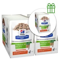 Hill's Prescription Diet Metabolic + Mobility Regul&aacute;cia hmotnosti kapsička pre mačky 12 x 85 g, 2+1 ZADARMO