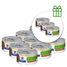 Hill's Prescription Diet Metabolic Stew Regul&aacute;cia hmotnosti konzerva mačka 82 g, 9+3 ZADARMO
