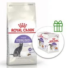 Royal Canin Sterilised granule pre dospel&eacute; kastrovan&eacute; mačky 10 kg + 12 kapsičiek ZADARMO