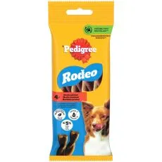 Pedigree Rodeo poch&uacute;ťka pre psy s hov&auml;dz&iacute;m 4 ks / 70 g