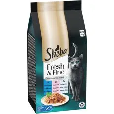 Sheba Fresh & Fine kapsičky pre mačky, tuniak, losos a biela ryba 6 x 50 g