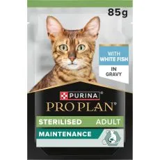 PRO PLAN Sterilised Maintenance kapsička pre mačky biela ryba v &scaron;ťave 85 g