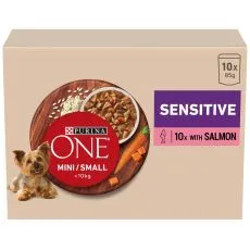 Purina ONE Mini Dog Sensitive kapsičky pre psov losos v &scaron;ťave 10x85 g