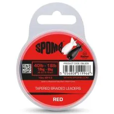 SPOMB Tapered Braided Leaders 0,18-0,35mm/3x10m RED