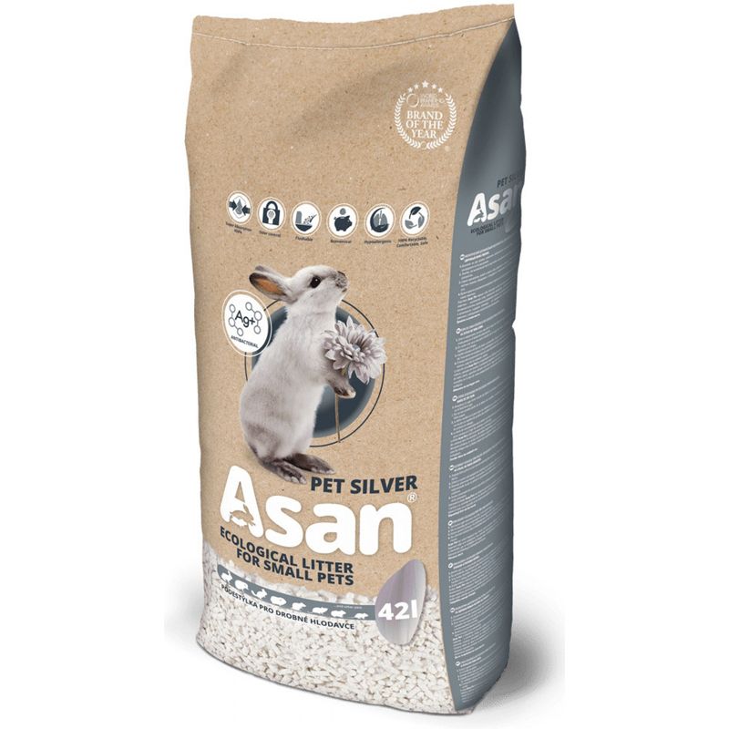 Asan Pet Silver podstielka pre hlodavce a králiky 42 L - POŠKODENÝ OBAL