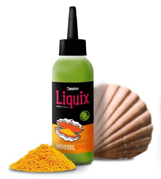 Delphin Fluo dip D SNAX LiquiX / 100ml Mussels-Spices