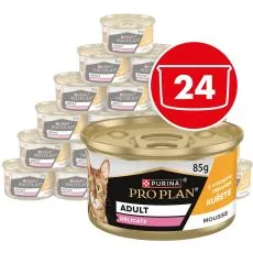 PRO PLAN Delicate Digestion pa&scaron;t&eacute;ta pre mačky kura 24 x 85 g