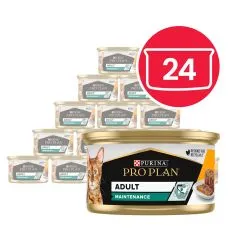 PRO PLAN Adult Maintenance pa&scaron;t&eacute;ta pre mačky kura 24 x 85 g