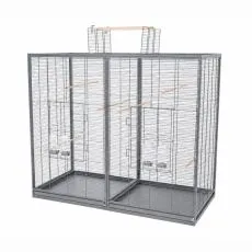 Klietka pre vt&aacute;ky Verra 125,5 x 61 x 109/127 cm &Scaron;ED&Aacute;