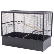 Klietka pre hlodavce NESTA 70 METAL LOW 102,5 x 52,5 x 76,5 cm ČIERNA