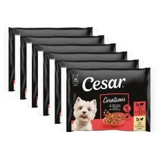 Cesar Creations kapsičky hov&auml;dzie a kuracie v žel&eacute; 6 x (4x100 g)