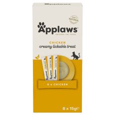 Applaws Chicken Creamy Lickable Treat poch&uacute;ťka pre mačky 8 x 15 g