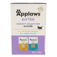 Applaws Kitten Variety Selection in Broth 12 x 50 g