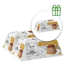 Gourmet Revelations pre mačky kura pa&scaron;t&eacute;ta v om&aacute;čke 2x57g, 2+1 ZADARMO