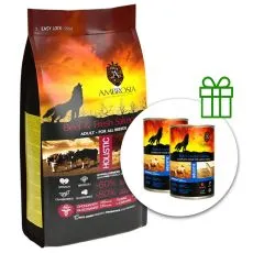 Ambrosia Adult All Breeds Beef & Fresh Salmon 12 kg + 2 konzervy ZADARMO