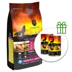 Ambrosia Puppy & Growth Large Breeds Chicken & Salmon 12 kg + 2 konzervy ZADARMO