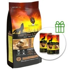 Ambrosia Adult All Breeds Fresh Turkey & Rabbit 12 kg + 2 konzervy ZADARMO